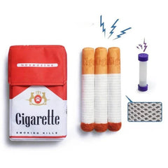 Dog Cigarette Box Sound Making Toy with three plush sound-making cigarettes for pets.