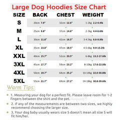 S-5XL Pet Dog Hoodies for Small Medium Large Breed Dogs, Fleece Lined Pullover Pitbull Sweatshirt Casual Sports Clothes Apparel