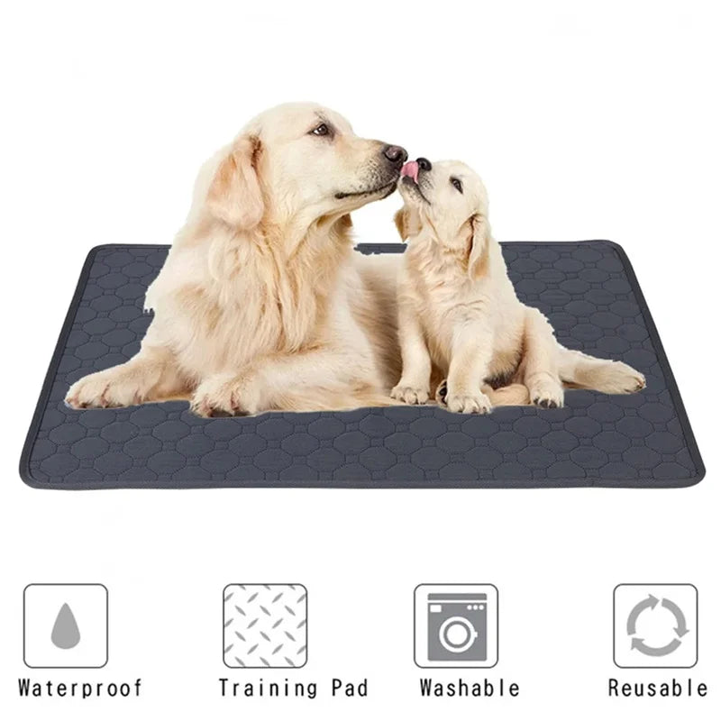 "Washable dog pet diaper mat, absorbent and waterproof for training and car seats"