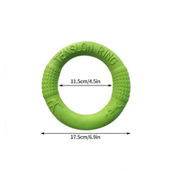 "Interactive dog training ring puller flying disk toy for outdoor play"