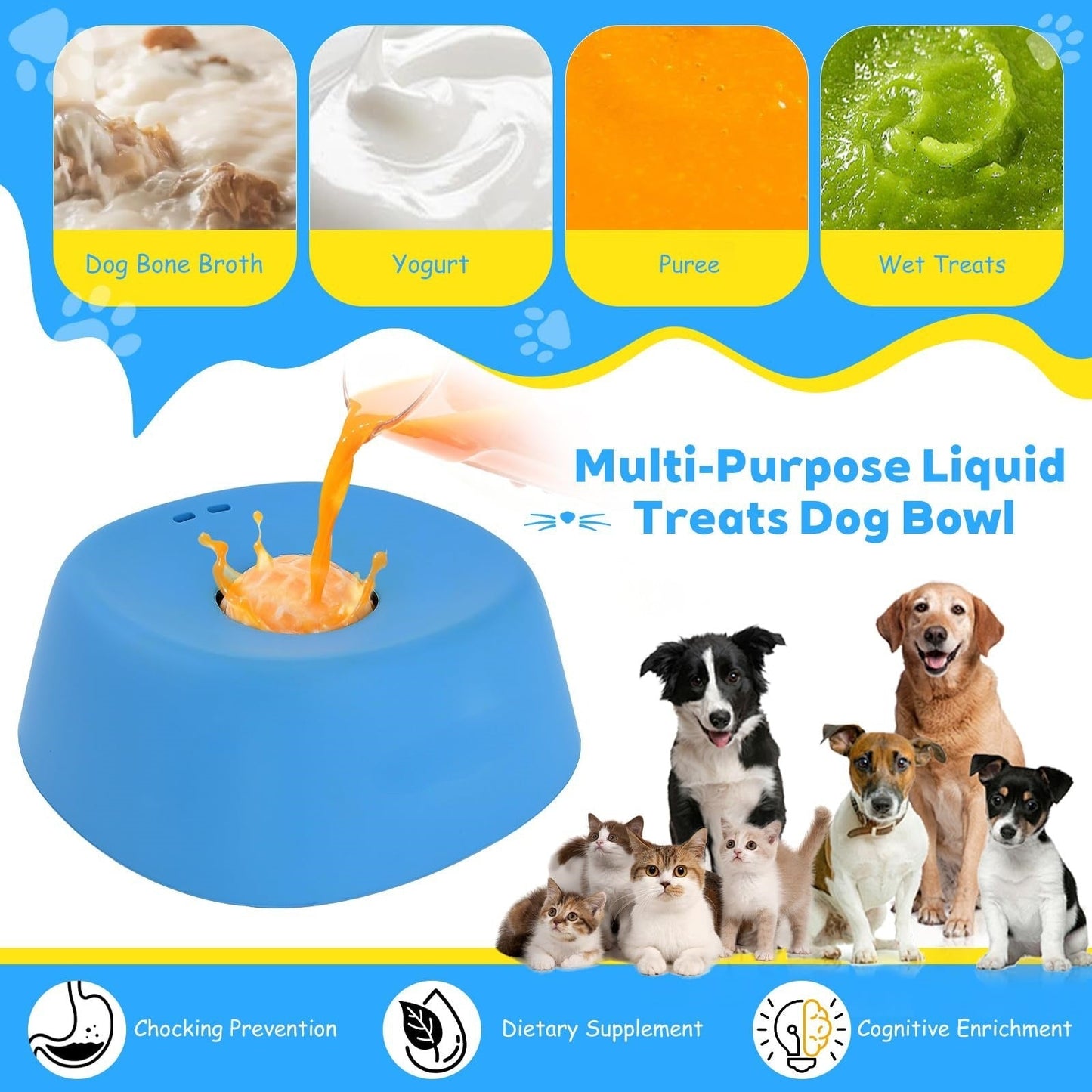 Dog Licking Bowl with Ball Shop1105447154 Store