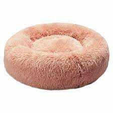 Super warm cat bed in plush material, cozy sleeping nest for cats and small dogs.