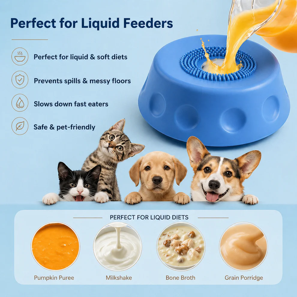 Fill with bone broth, yogurt, or wet food for the perfect enrichment session